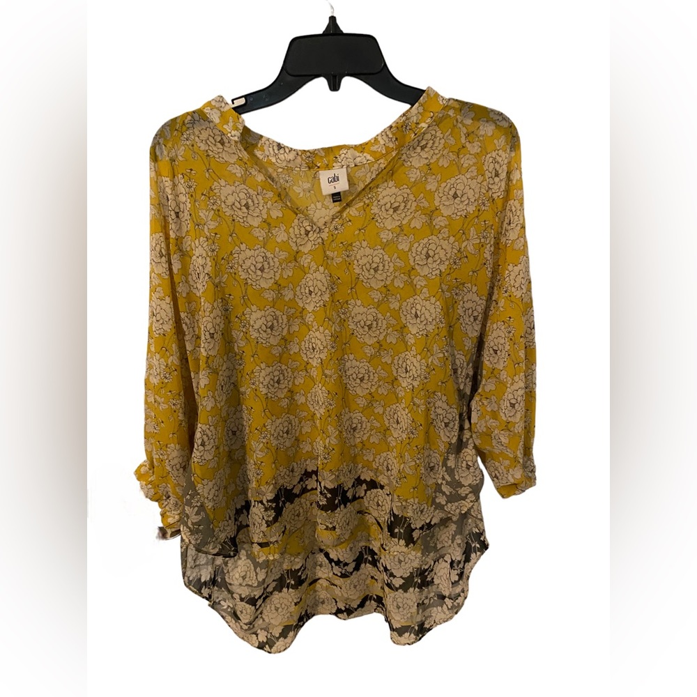 Cabi yellow/black blouse